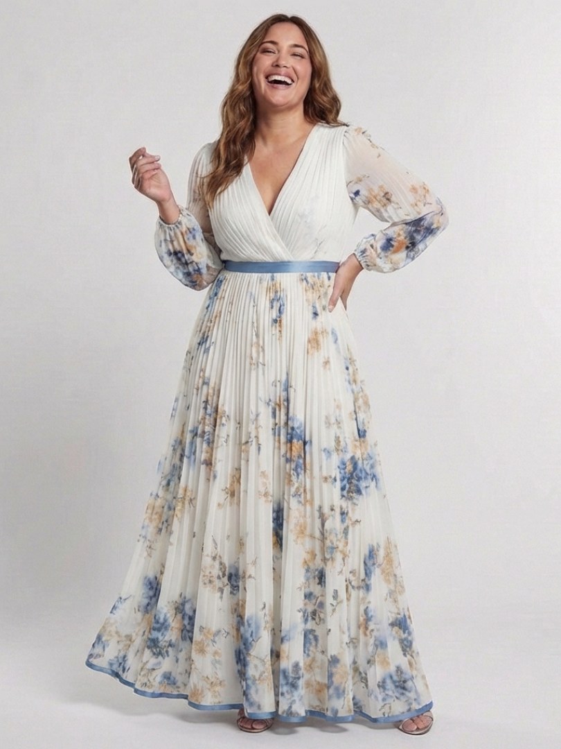Léonie — Robe Fleurie Femme Manche Longue Col V, Nelly Boutique — image 4