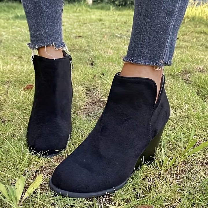 Léontine — Chaussures Femme Bottines Compensées Zip Coupe Large, Nelly Boutique — image 6