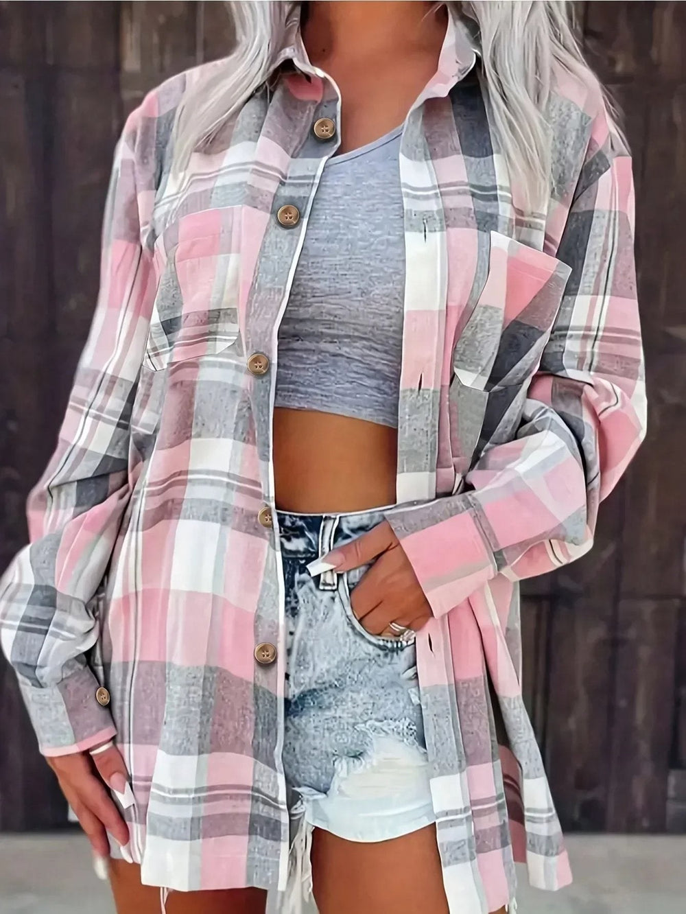 Lison — Chemise à Carreaux Femme Flanelle Oversize, Nelly Boutique — image 2