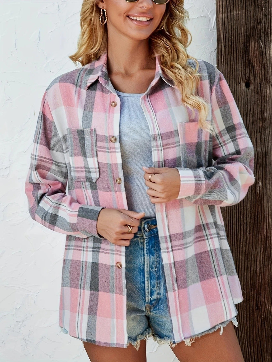 Lison — Chemise à Carreaux Femme Flanelle Oversize, Nelly Boutique — image 3