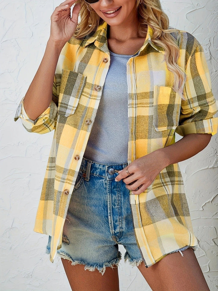 Lison — Chemise à Carreaux Femme Flanelle Oversize, Nelly Boutique — image 8