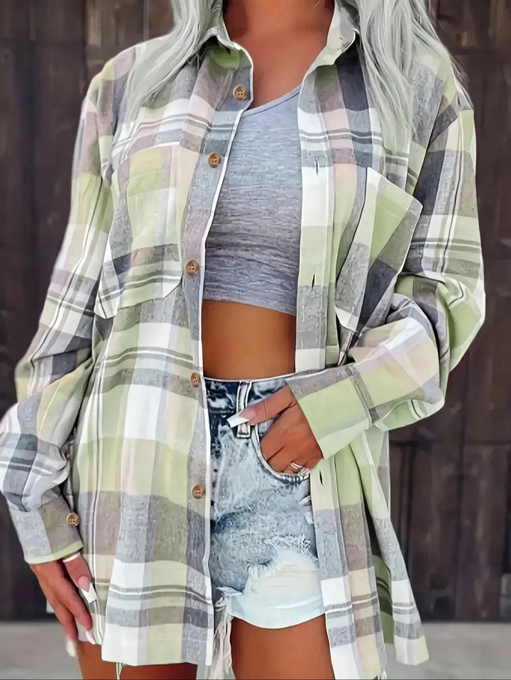 Lison — Chemise à Carreaux Femme Flanelle Oversize, Nelly Boutique — image 12