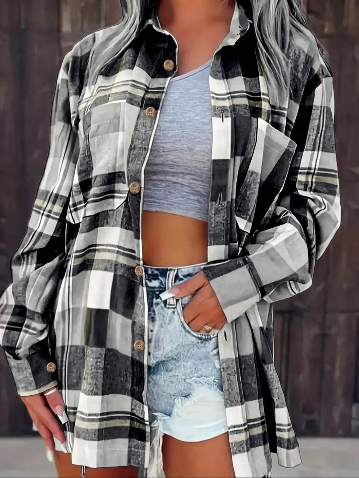 Lison — Chemise à Carreaux Femme Flanelle Oversize, Nelly Boutique — image 14