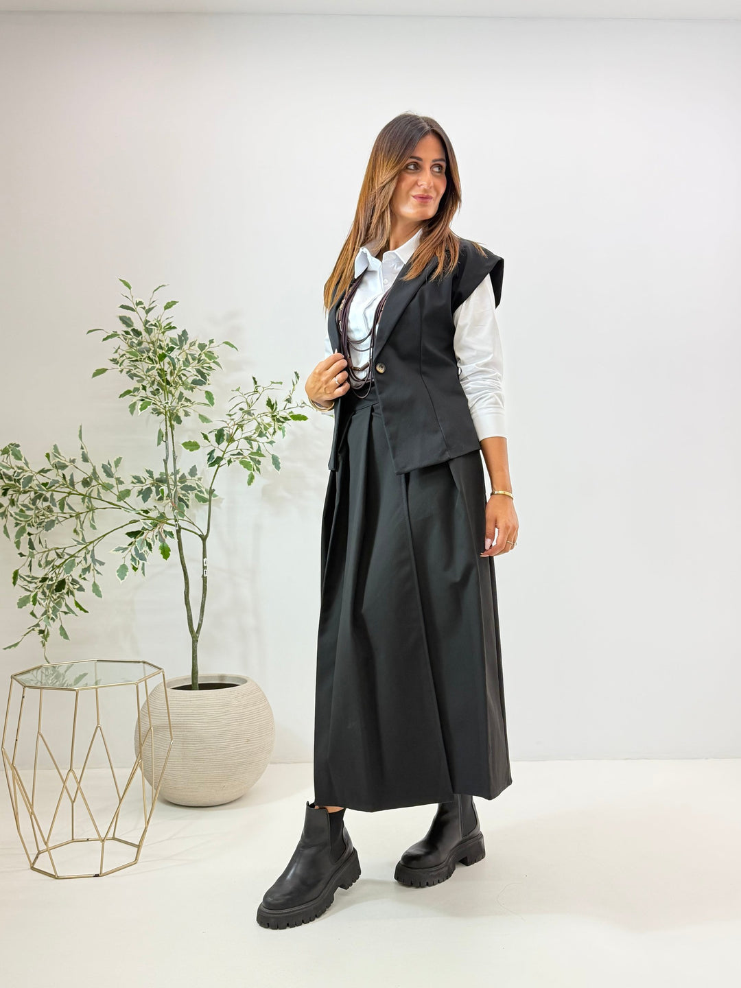 Lucile — Jupe Femme Longue Plissée Portefeuille Taille Haute, Nelly Boutique — image 3