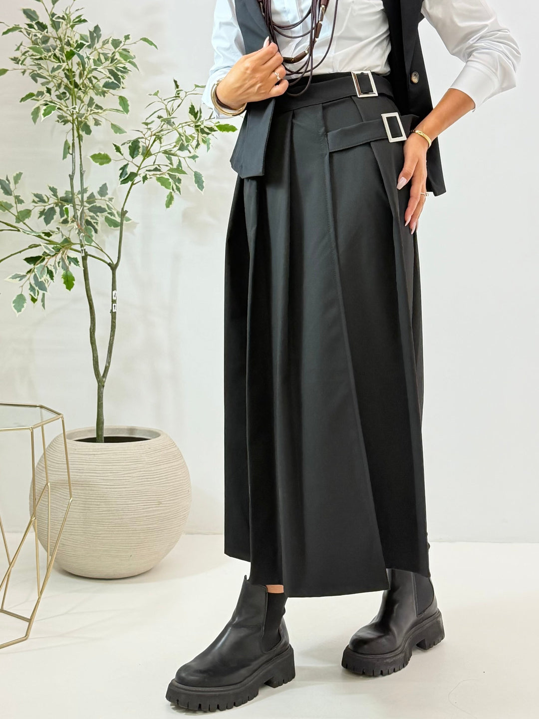 Lucile — Jupe Femme Longue Plissée Portefeuille Taille Haute, Nelly Boutique — image 5