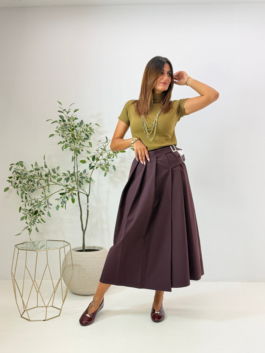 Lucile — Jupe Femme Longue Plissée Portefeuille Taille Haute, Nelly Boutique — image 6