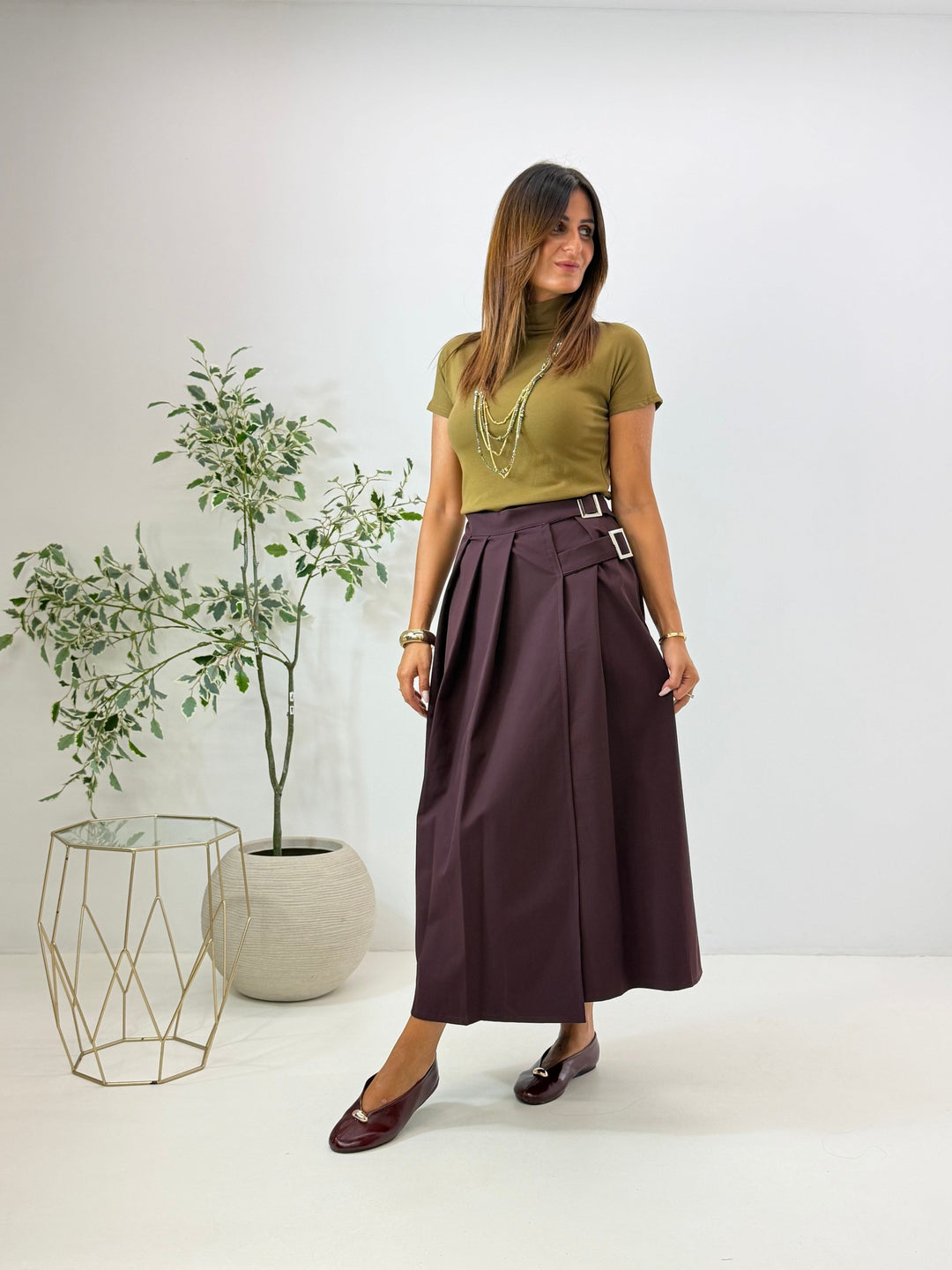 Lucile — Jupe Femme Longue Plissée Portefeuille Taille Haute, Nelly Boutique — image 7