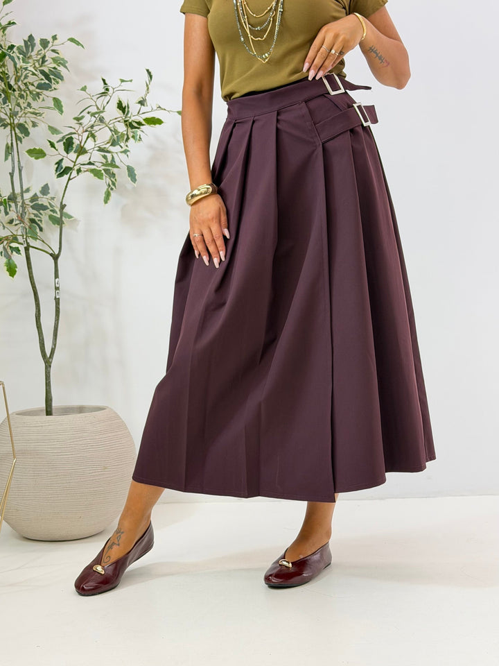 Lucile — Jupe Femme Longue Plissée Portefeuille Taille Haute, Nelly Boutique — image 9