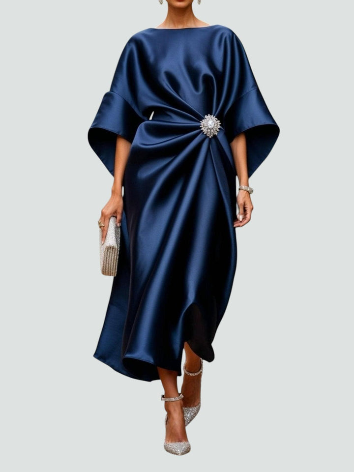Ludivine — Robe de Soirée Femme Longue Drapée Bijou, Nelly Boutique — image 1