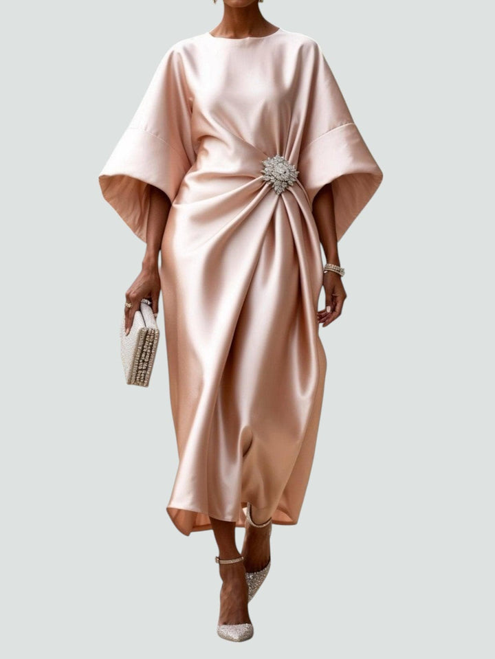 Ludivine — Robe de Soirée Femme Longue Drapée Bijou, Nelly Boutique — image 3