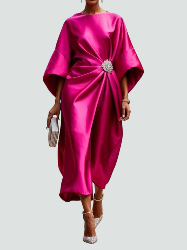 Ludivine — Robe de Soirée Femme Longue Drapée Bijou, Nelly Boutique — image 6