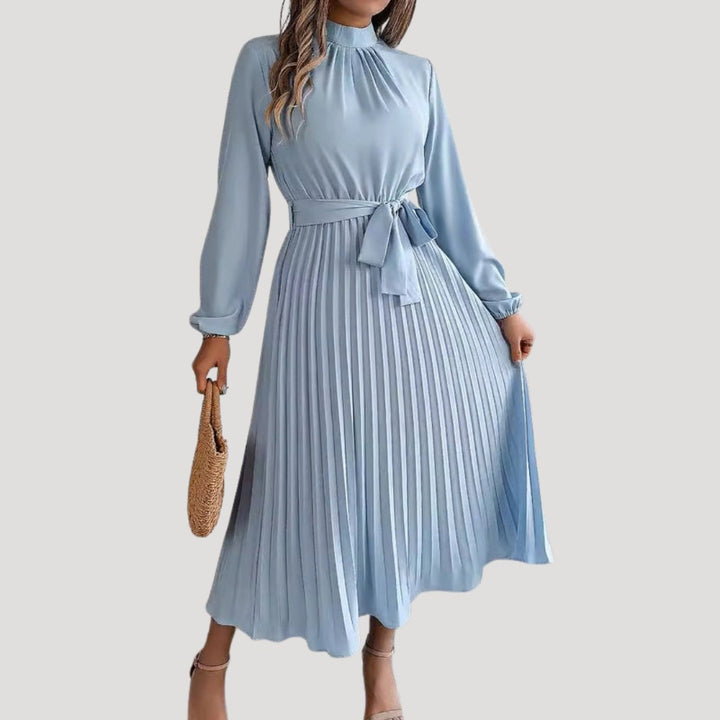 Adélaïde — Robe Manche Longue Femme Plissée Col Montant, Nelly Boutique — image 5