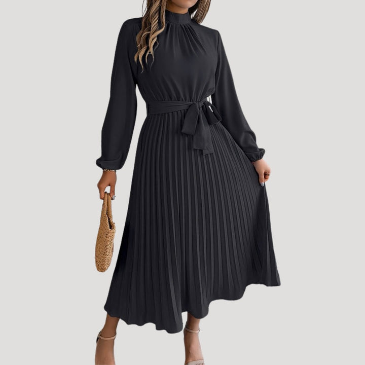 Adélaïde — Robe Manche Longue Femme Plissée Col Montant, Nelly Boutique — image 6