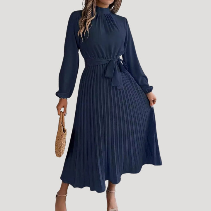 Adélaïde — Robe Manche Longue Femme Plissée Col Montant, Nelly Boutique — image 7