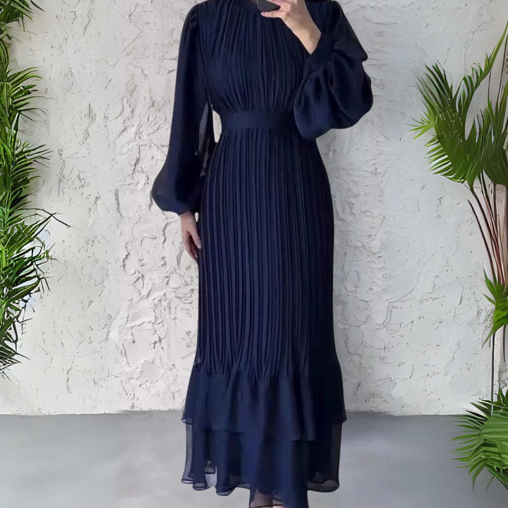 Maëlys — Robe de Soirée Femme Plissée Manche Longue, Nelly Boutique — image 1