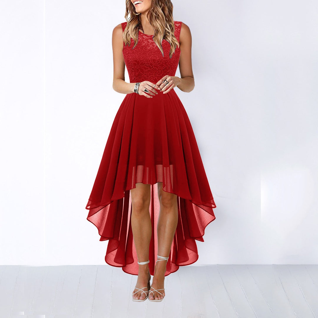 Manon — Robe de Soirée Femme Asymétrique Dentelle, Nelly Boutique — image 3