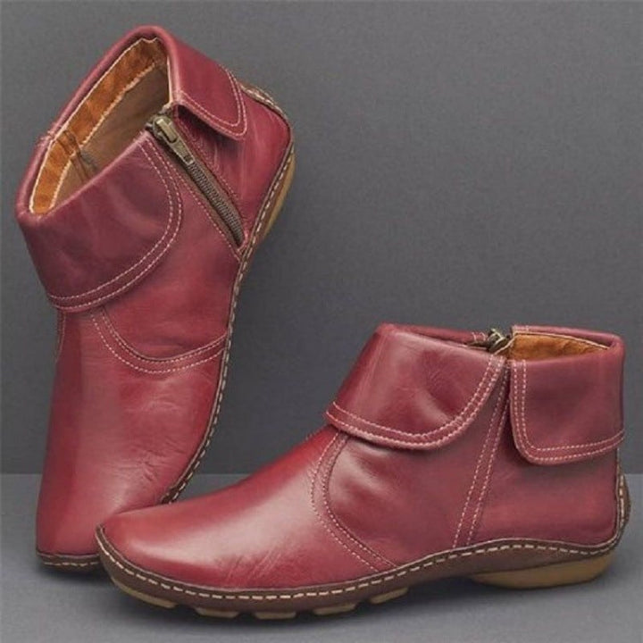 Monique — Bottines Cuir Femme Rabat Zip Semelle Souple, Nelly Boutique — image 1
