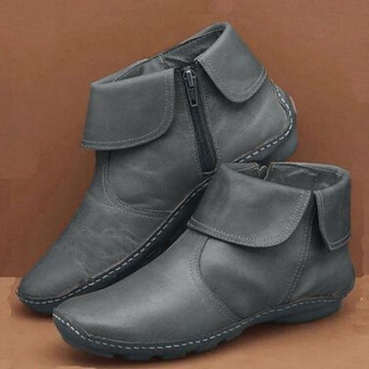Monique — Bottines Cuir Femme Rabat Zip Semelle Souple, Nelly Boutique — image 2