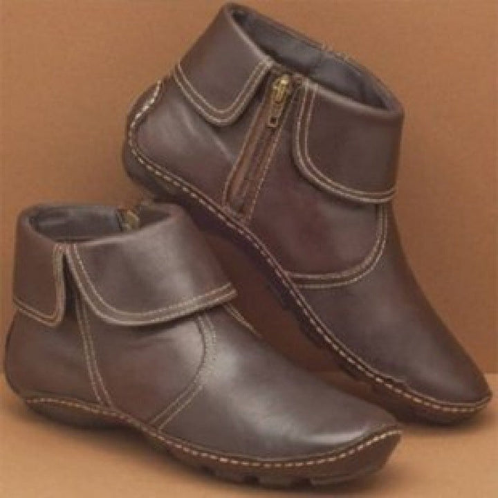 Monique — Bottines Cuir Femme Rabat Zip Semelle Souple, Nelly Boutique — image 3