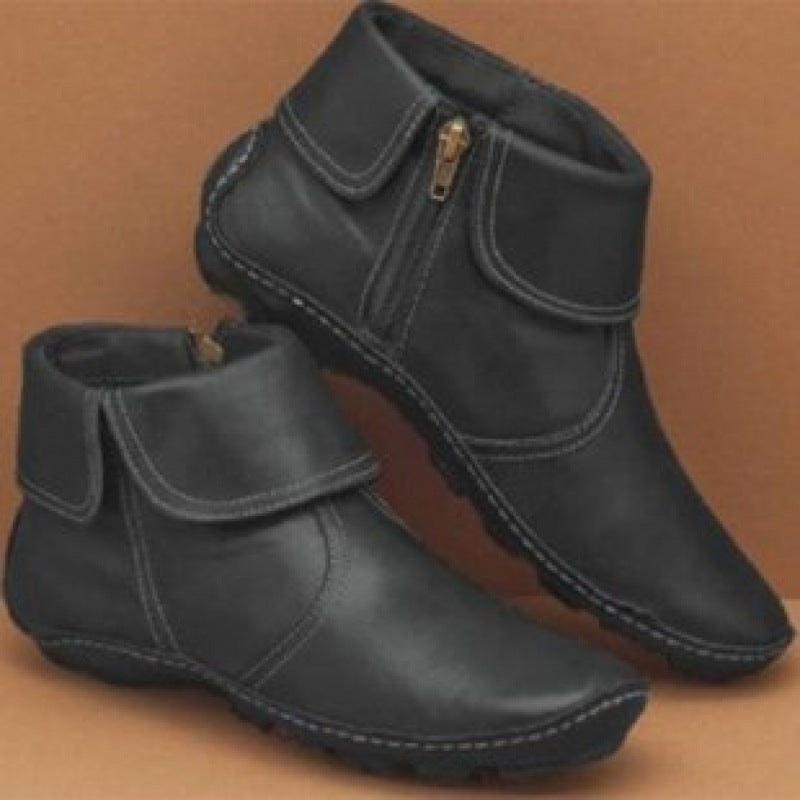 Monique — Bottines Cuir Femme Rabat Zip Semelle Souple, Nelly Boutique — image 4