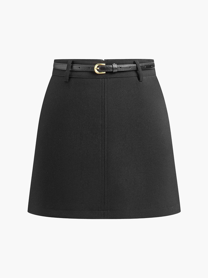 Morgane — Jupe Short Femme Ceinture Fine Trapèze, Nelly Boutique — image 14