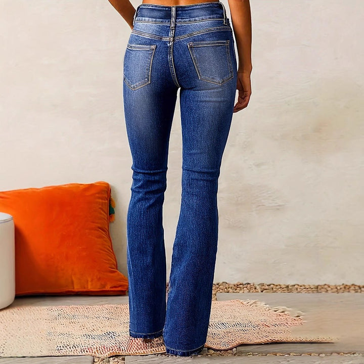 Nathalie — Jean Bootcut Femme Taille Haute Gainant Délavé, Nelly Boutique — image 1