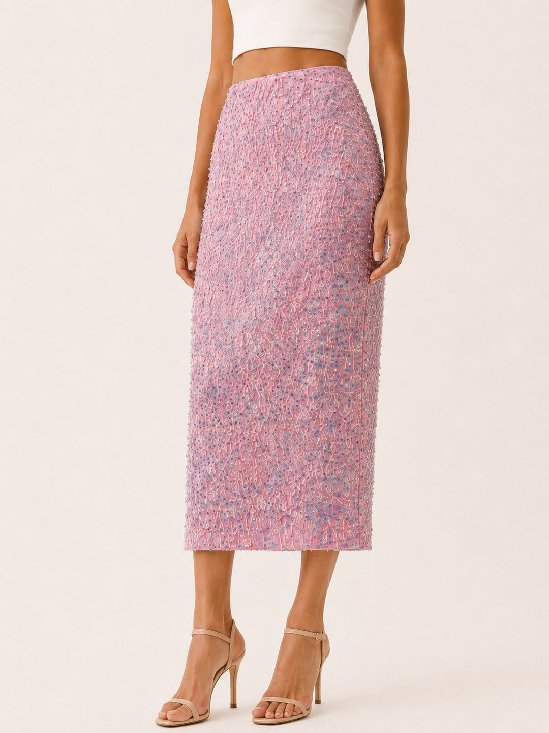 Noélie — Jupe à Paillette Femme Longue Fendue Taille Haute, Nelly Boutique — image 4