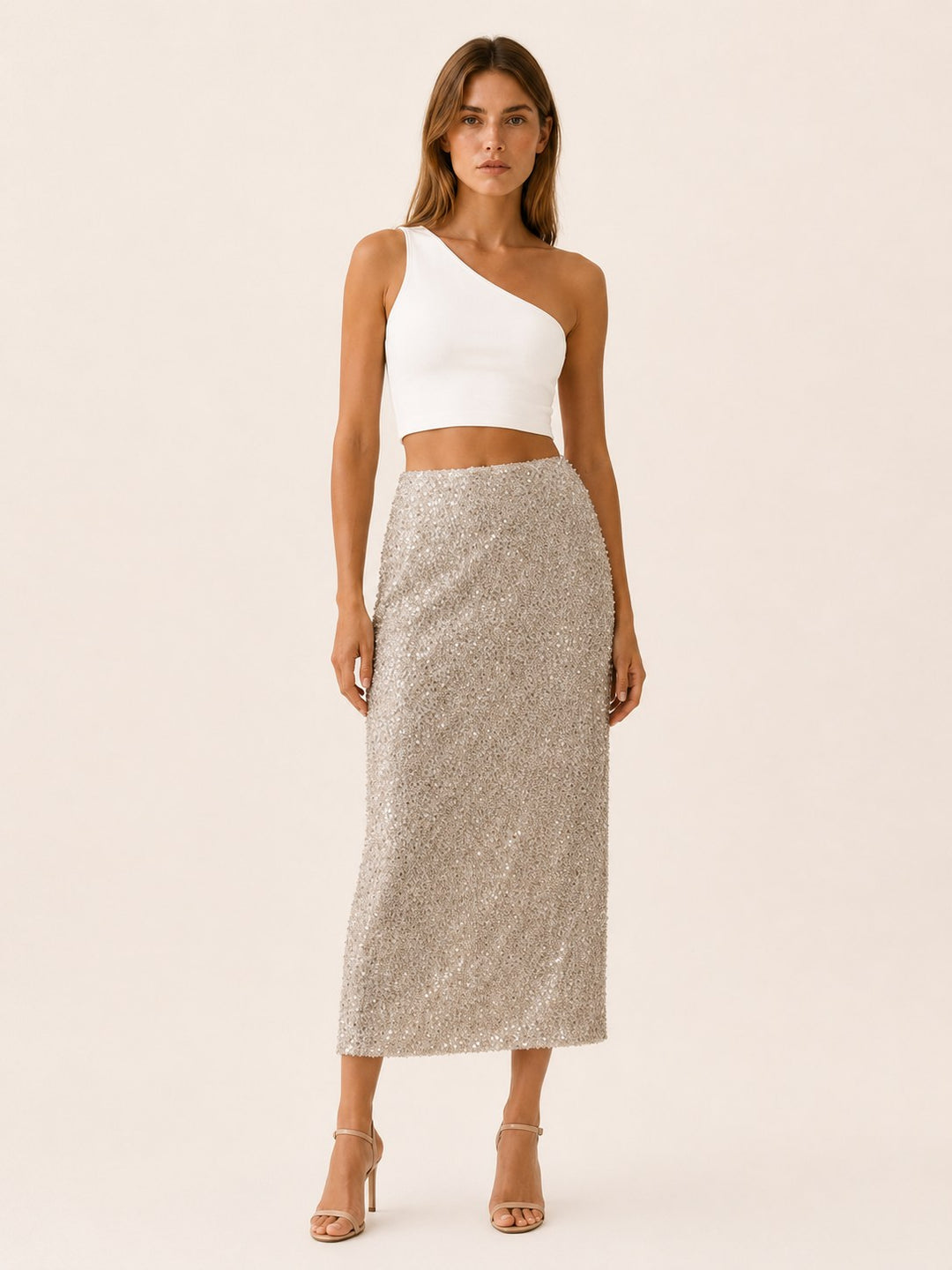 Noélie — Jupe à Paillette Femme Longue Fendue Taille Haute, Nelly Boutique — image 6