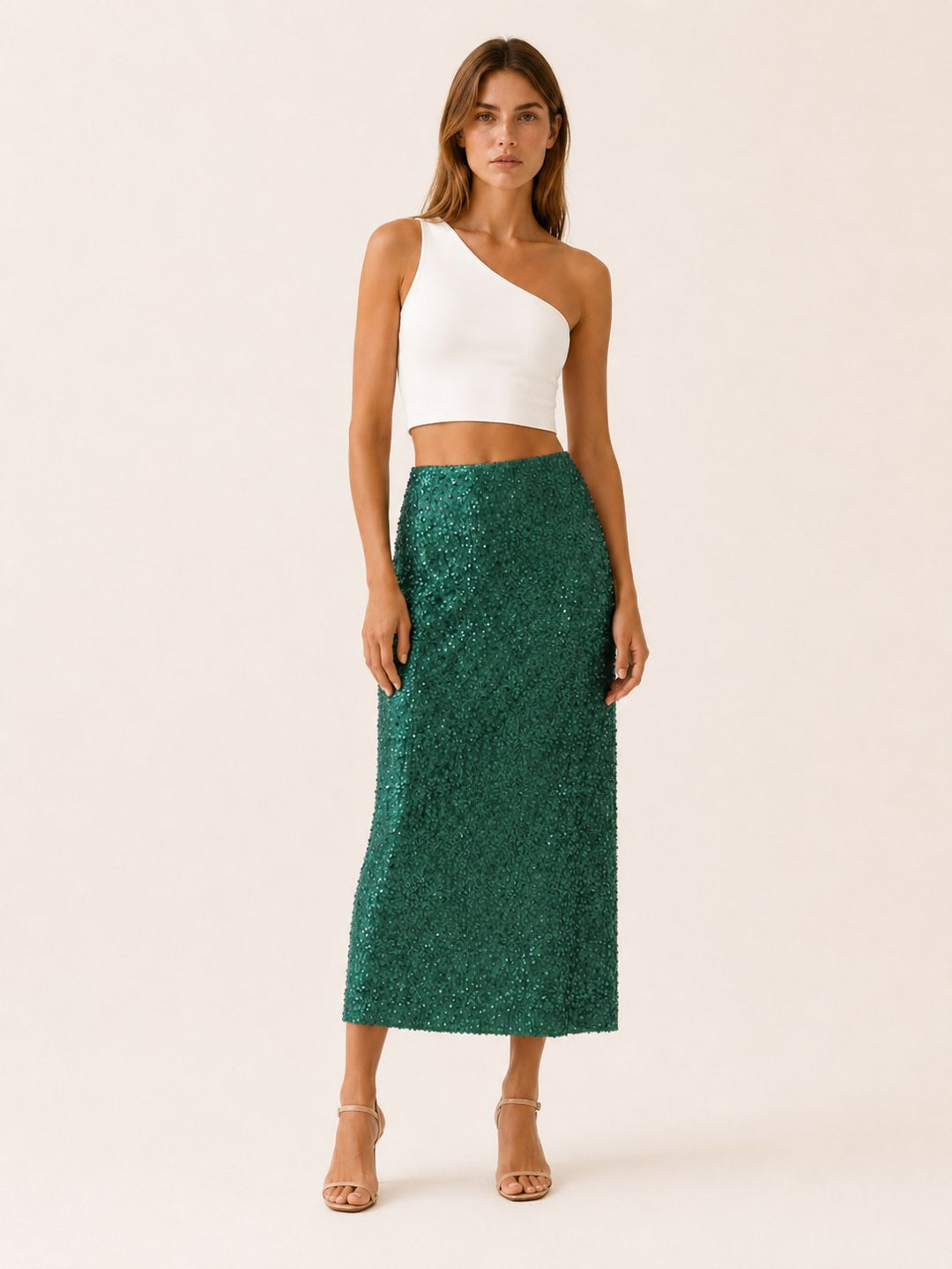 Noélie — Jupe à Paillette Femme Longue Fendue Taille Haute, Nelly Boutique — image 8