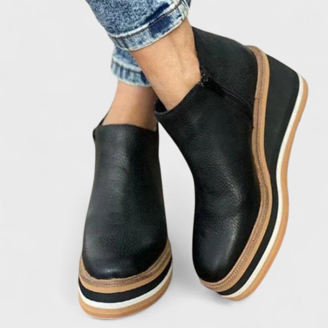 Odile — Chaussures Femme Bottines Compensées Plateforme Zip Imperméable, Nelly Boutique — image 2