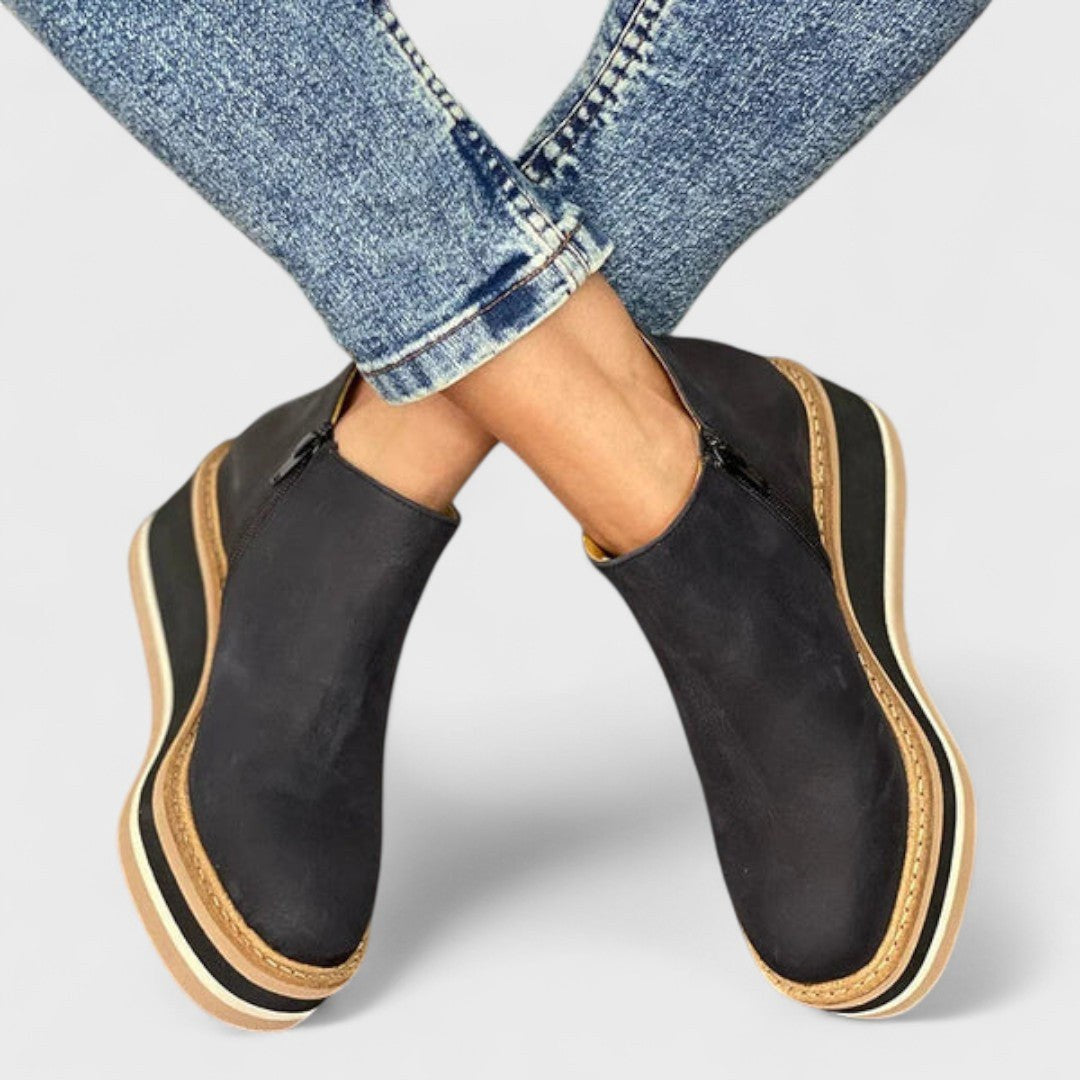 Odile — Chaussures Femme Bottines Compensées Plateforme Zip Imperméable, Nelly Boutique — image 7