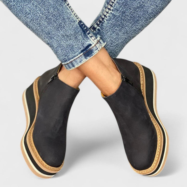 Odile — Chaussures Femme Bottines Compensées Plateforme Zip Imperméable, Nelly Boutique — image 7