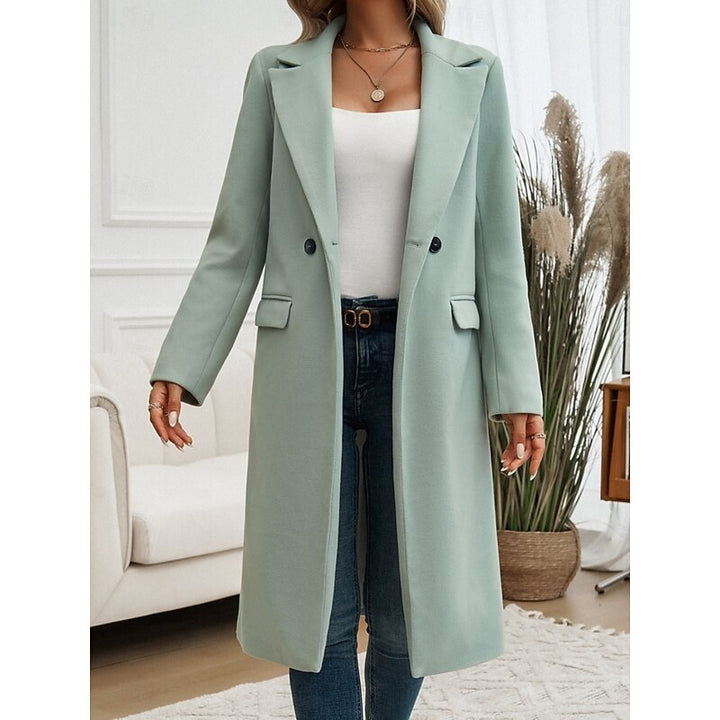 Ombeline — Manteau Long Femme Revers Larges Poches Droit, Nelly Boutique — image 17