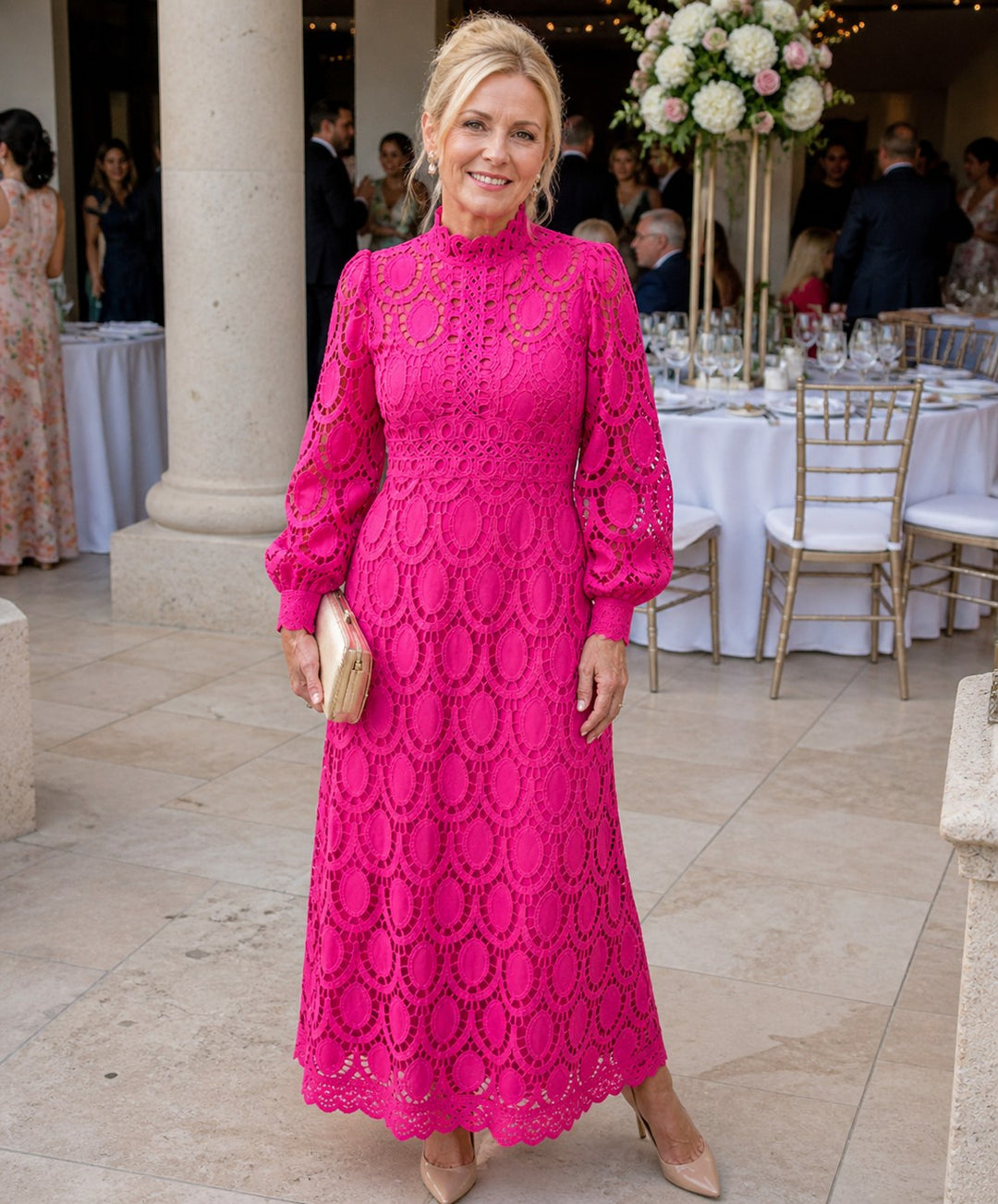 Ophélie — Robe Dentelle Femme Longue Col Montant, Nelly Boutique — image 6