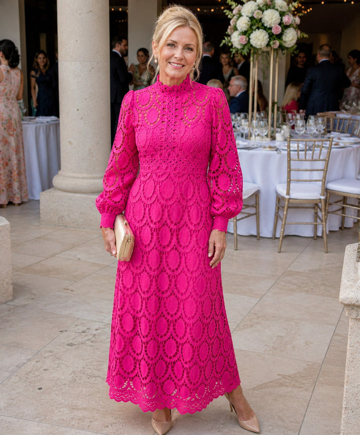 Ophélie — Robe Dentelle Femme Longue Col Montant, Nelly Boutique — image 6