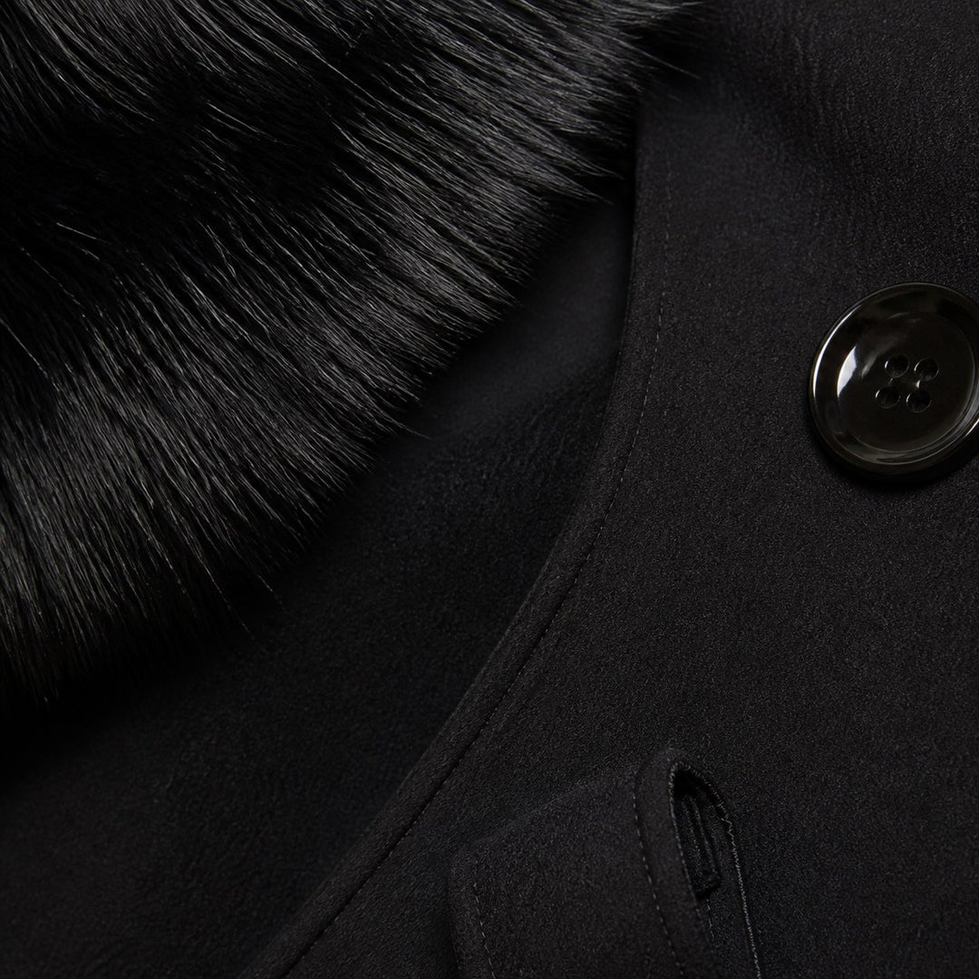 Pascale — Manteau Hiver Femme Long Col Fourrure Croisé, Nelly Boutique — image 16