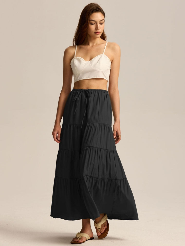 Paulette — Jupe Femme Longue Volants Taille Haute Coton, Nelly Boutique — image 3