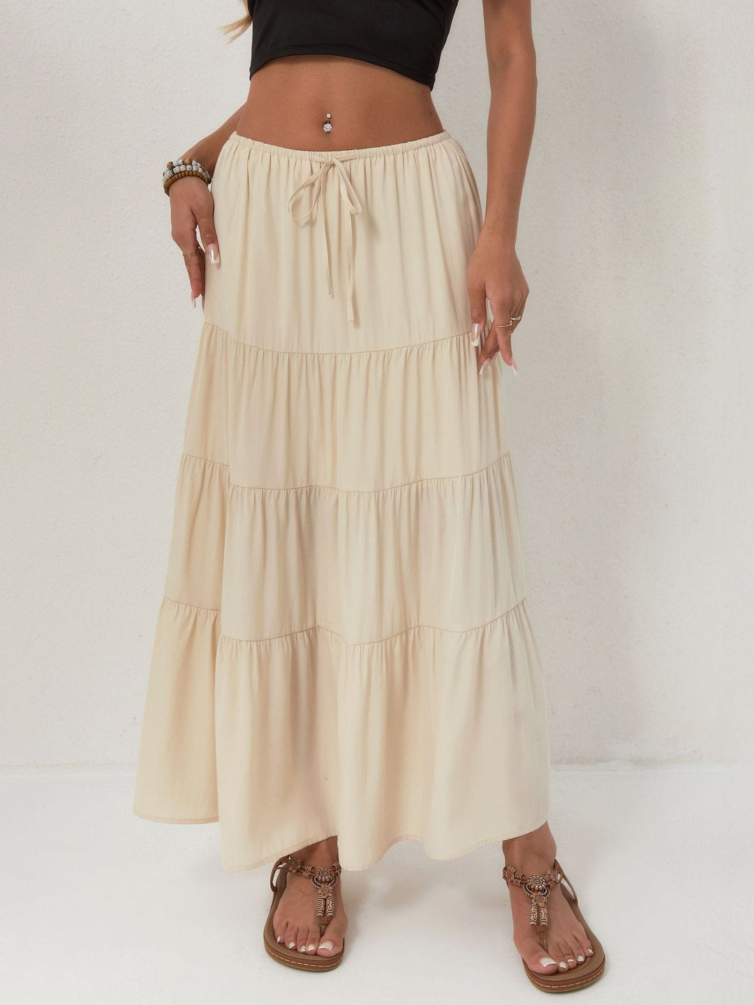 Paulette — Jupe Femme Longue Volants Taille Haute Coton, Nelly Boutique — image 5