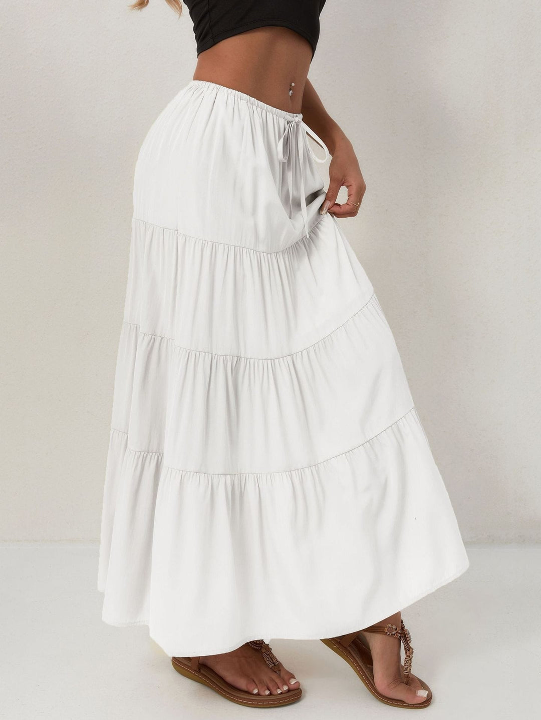Paulette — Jupe Femme Longue Volants Taille Haute Coton, Nelly Boutique — image 10