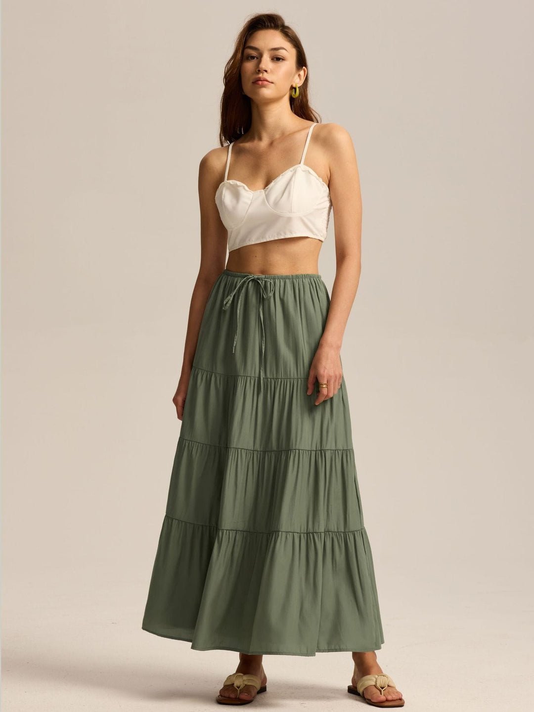 Paulette — Jupe Femme Longue Volants Taille Haute Coton, Nelly Boutique — image 13