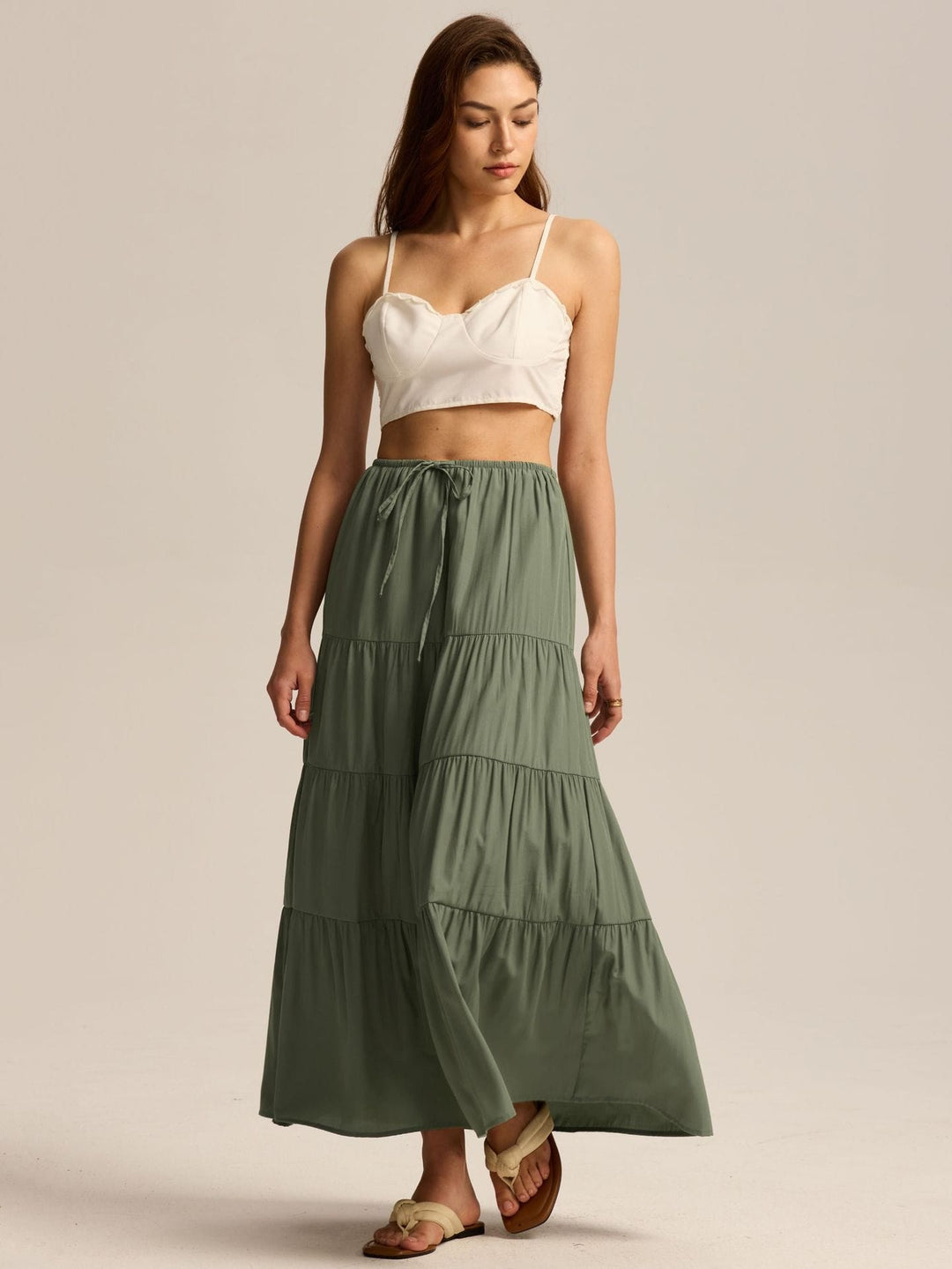 Paulette — Jupe Femme Longue Volants Taille Haute Coton, Nelly Boutique — image 15