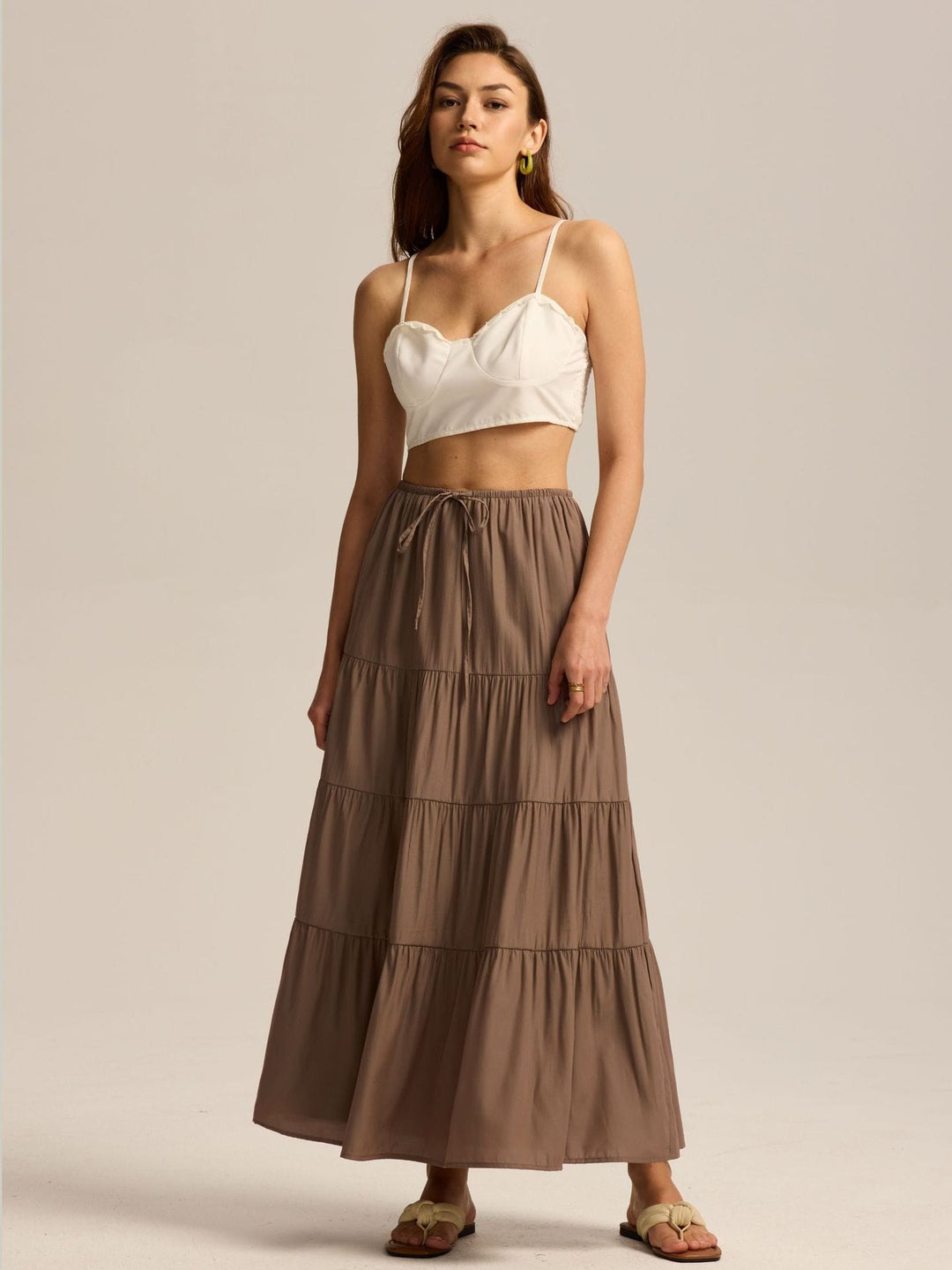 Paulette — Jupe Femme Longue Volants Taille Haute Coton, Nelly Boutique — image 17