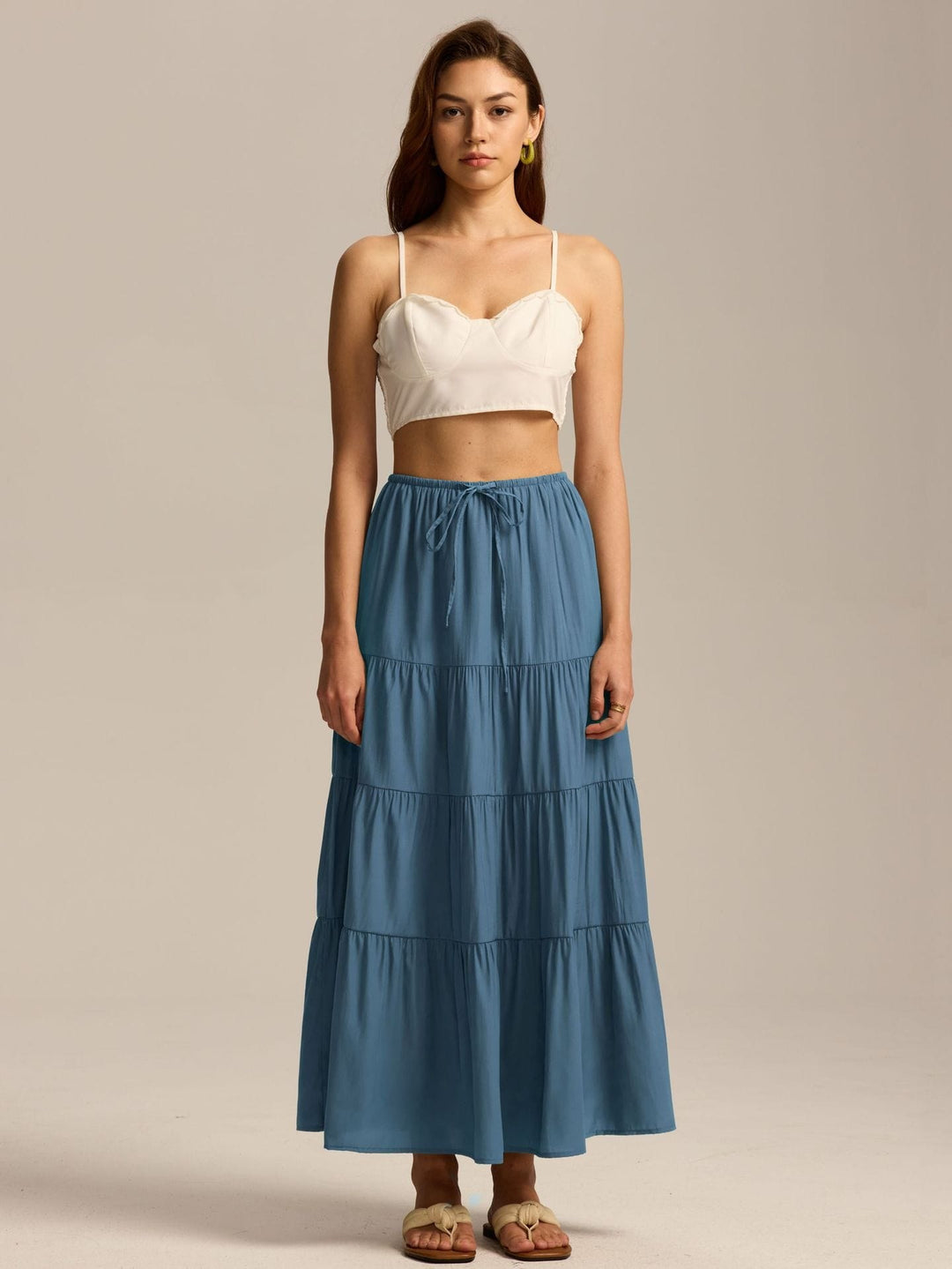 Paulette — Jupe Femme Longue Volants Taille Haute Coton, Nelly Boutique — image 22