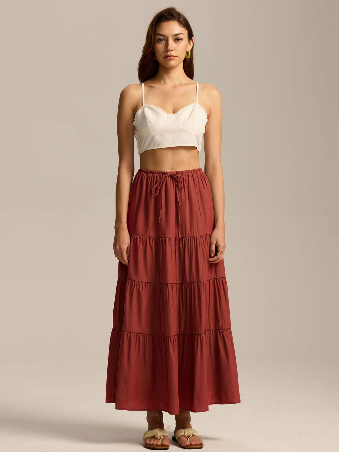 Paulette — Jupe Femme Longue Volants Taille Haute Coton, Nelly Boutique — image 30