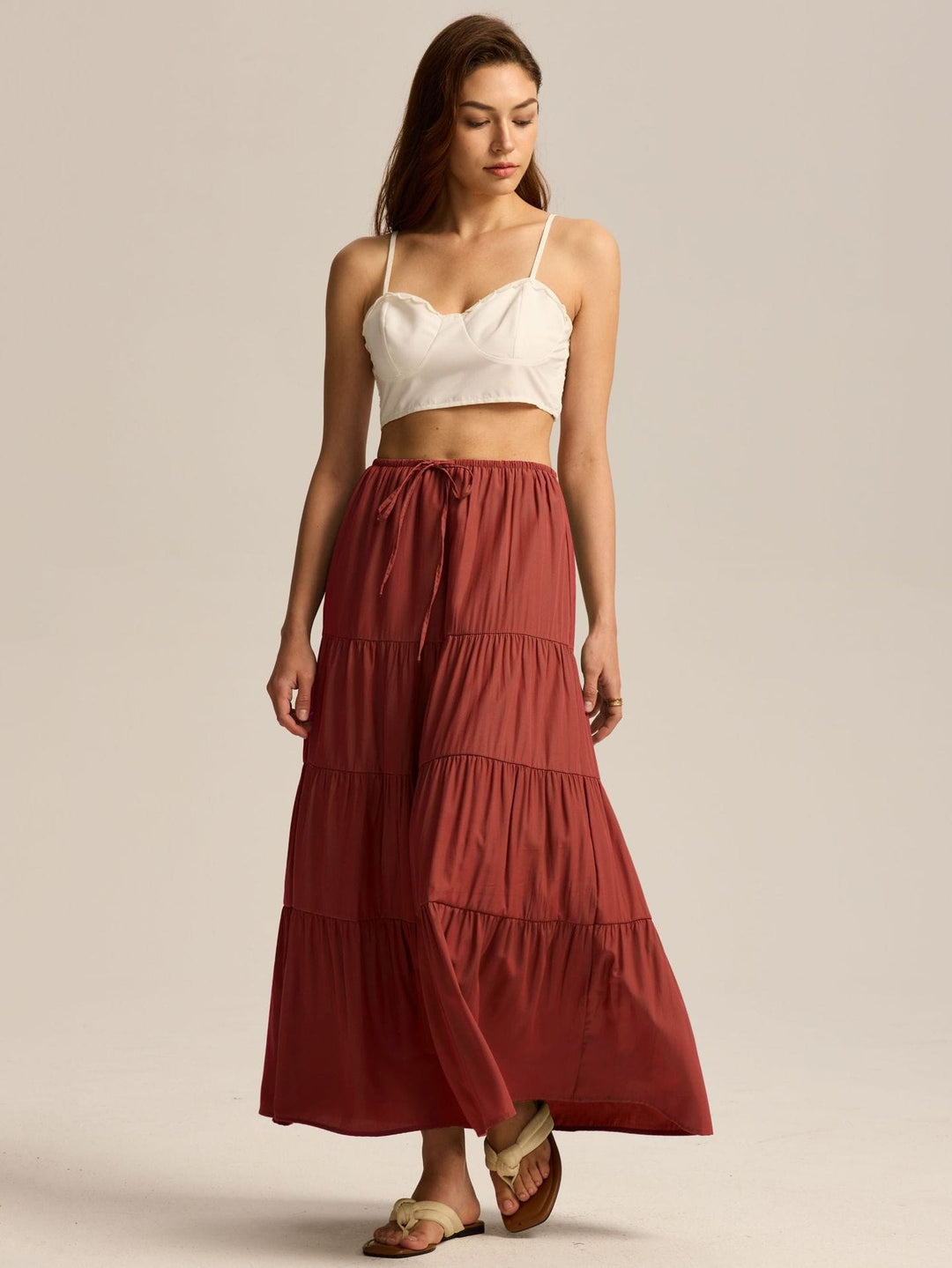 Paulette — Jupe Femme Longue Volants Taille Haute Coton, Nelly Boutique — image 31