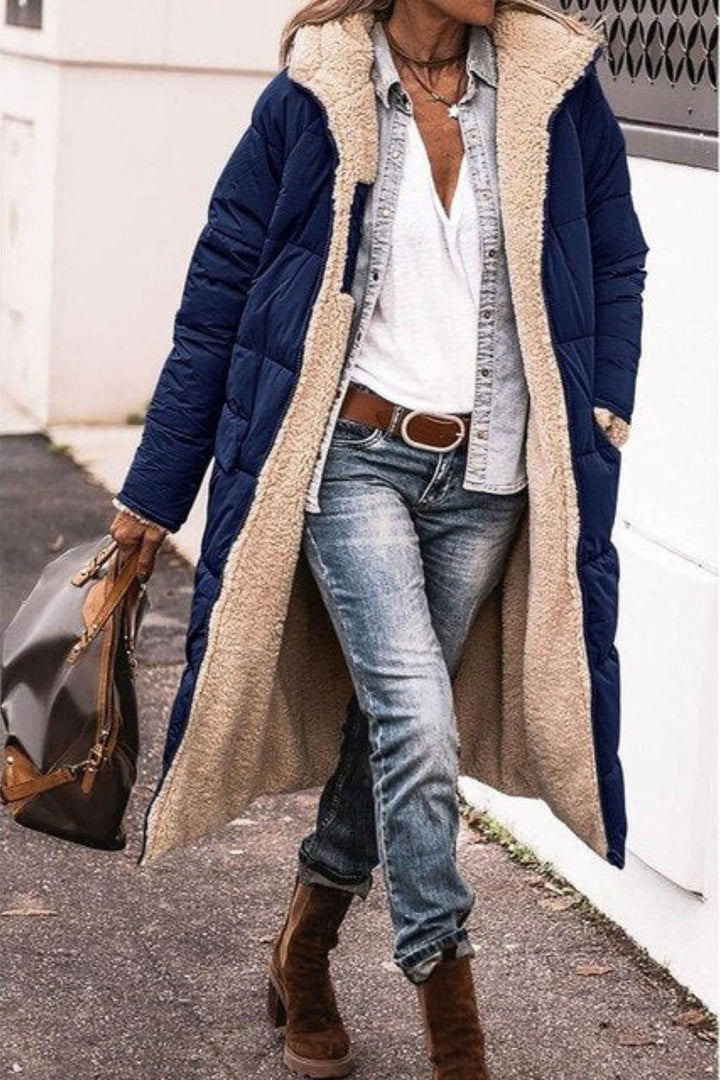Régine — Manteau Hiver Femme Long Réversible Doublé Mouton, Nelly Boutique — image 4