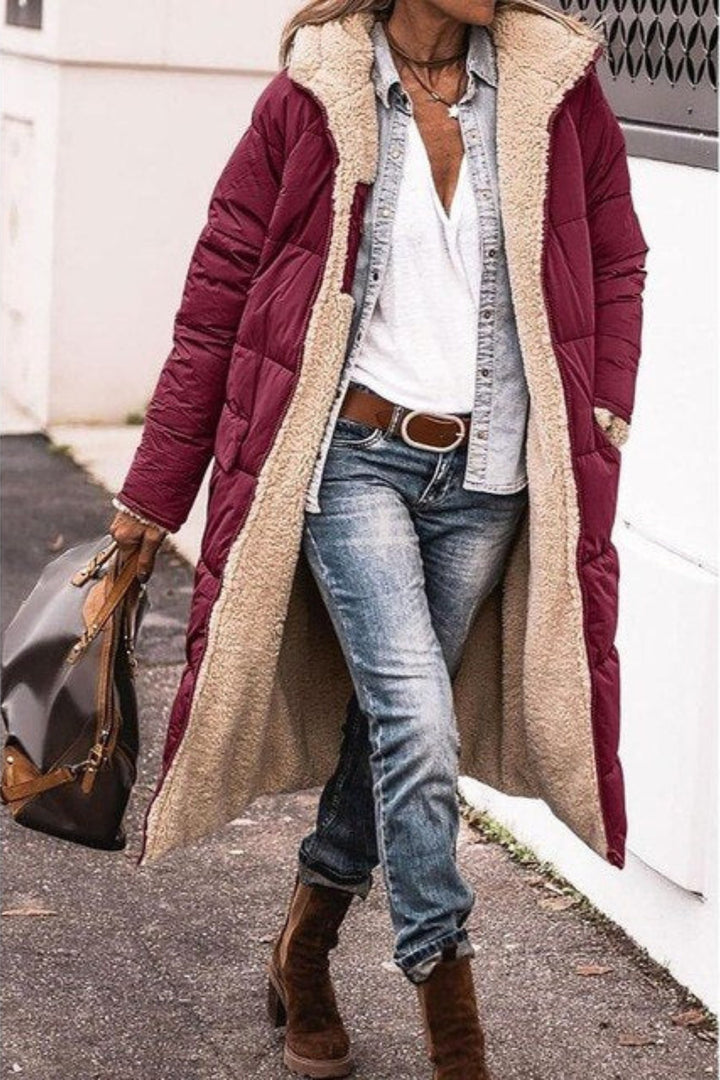 Régine — Manteau Hiver Femme Long Réversible Doublé Mouton, Nelly Boutique — image 5