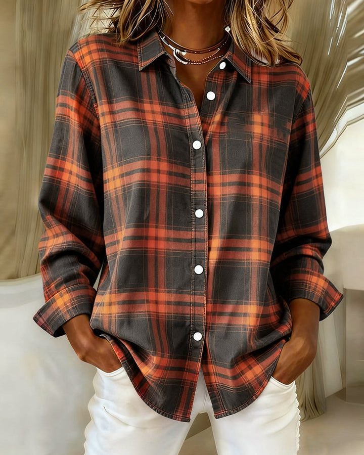 Rosine — Chemise à Carreaux Femme Boutonnée Coupe Droite, Nelly Boutique — image 4