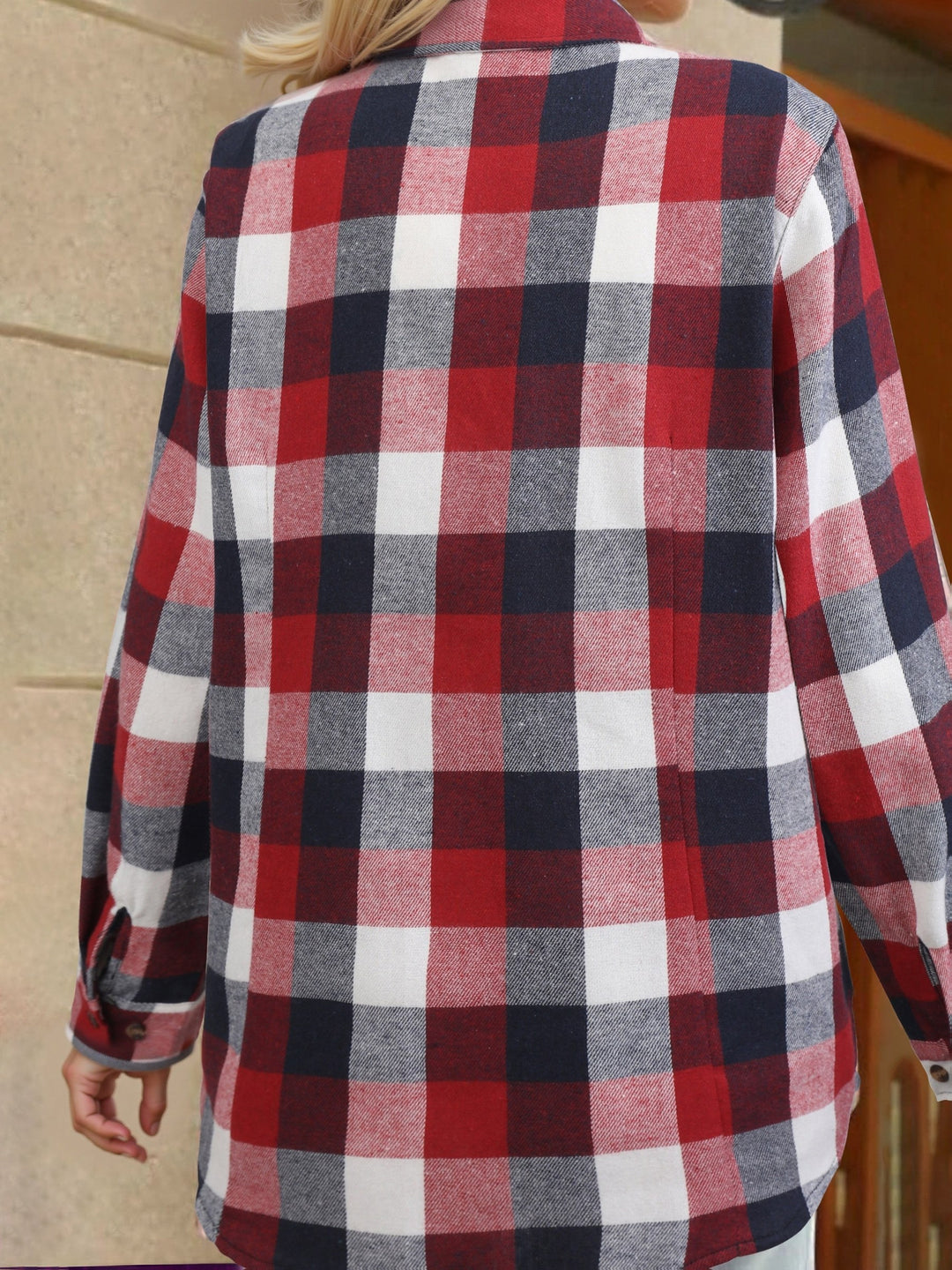 Solange — Chemise à Carreaux Femme Flanelle Coupe Ample, Nelly Boutique — image 3