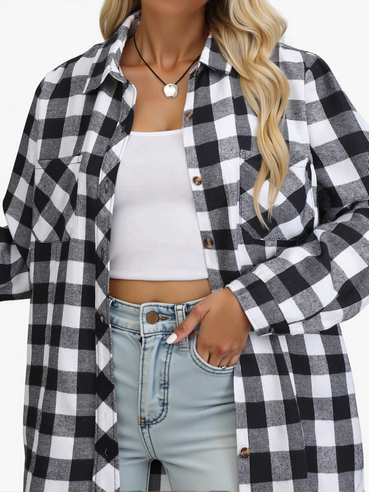 Solange — Chemise à Carreaux Femme Flanelle Coupe Ample, Nelly Boutique — image 12